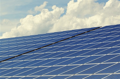 solar panels and sky