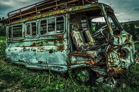 old rusty bus