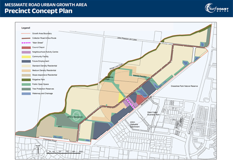 map with Messmate Road Urban Growth Area
