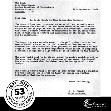 Letter to Gordon Institute