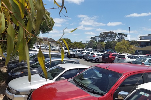 Cars in a car park