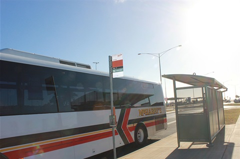 Bus at a bus stop