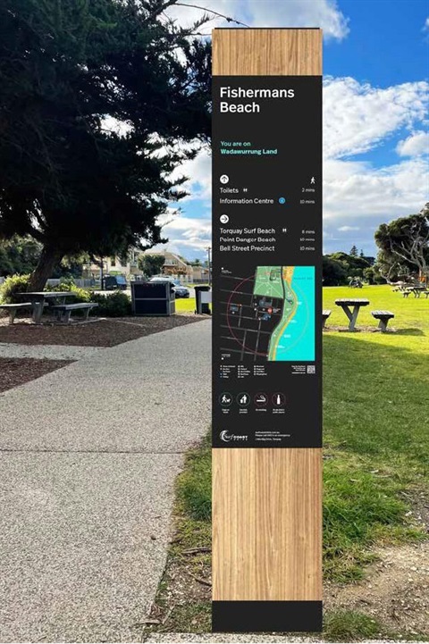 Torquay Wayfinding Signage concept image in situ.jpg