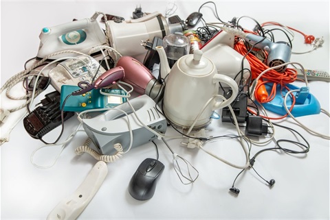 pile of electronic devices